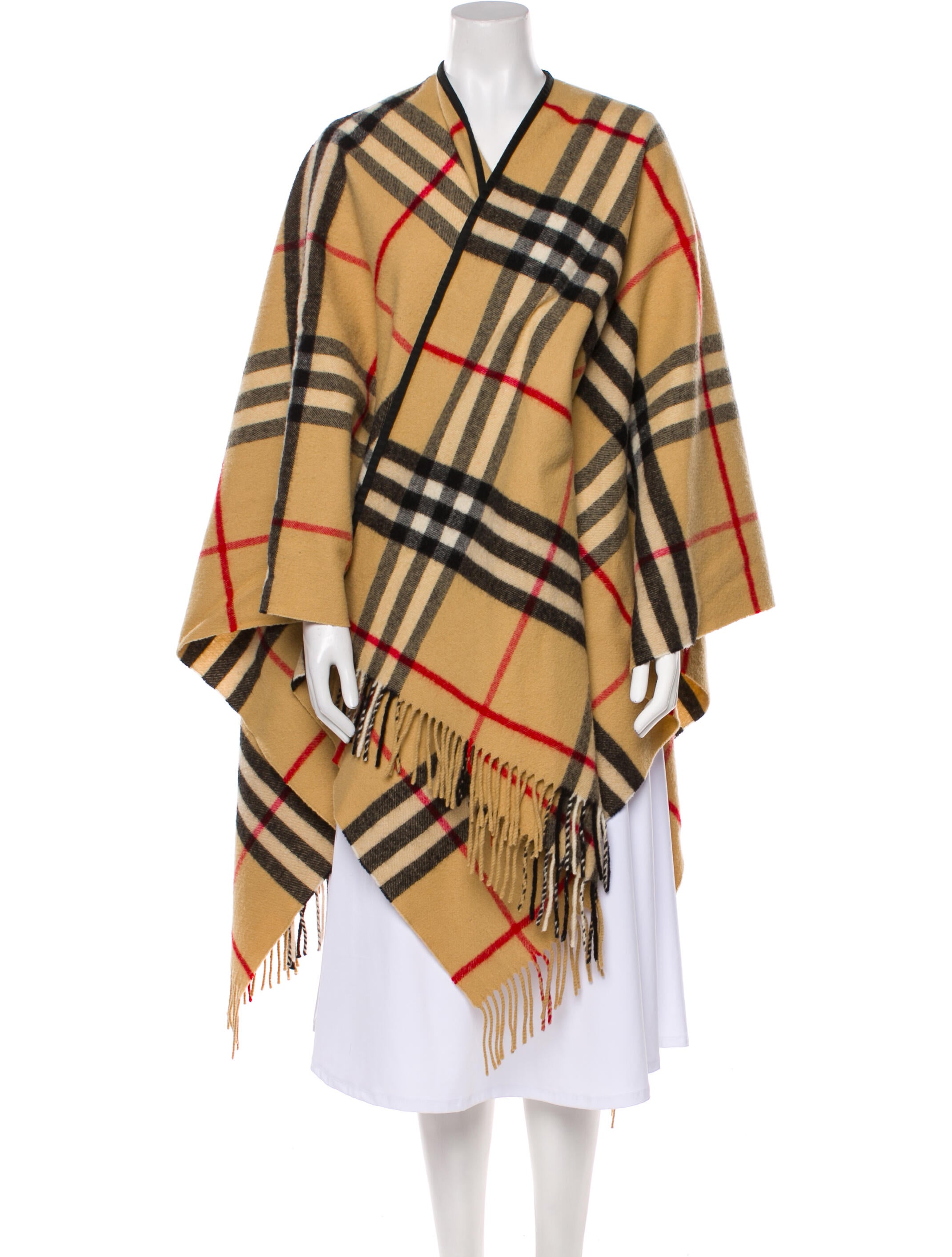 Burberry Lambswool Plaid Print Sweater