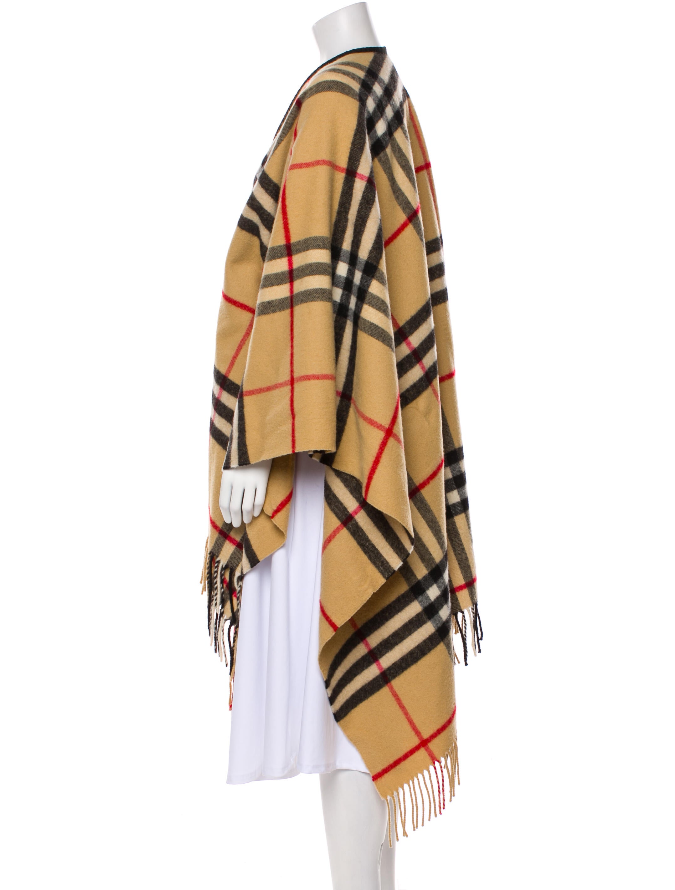 Burberry Lambswool Plaid Print Sweater