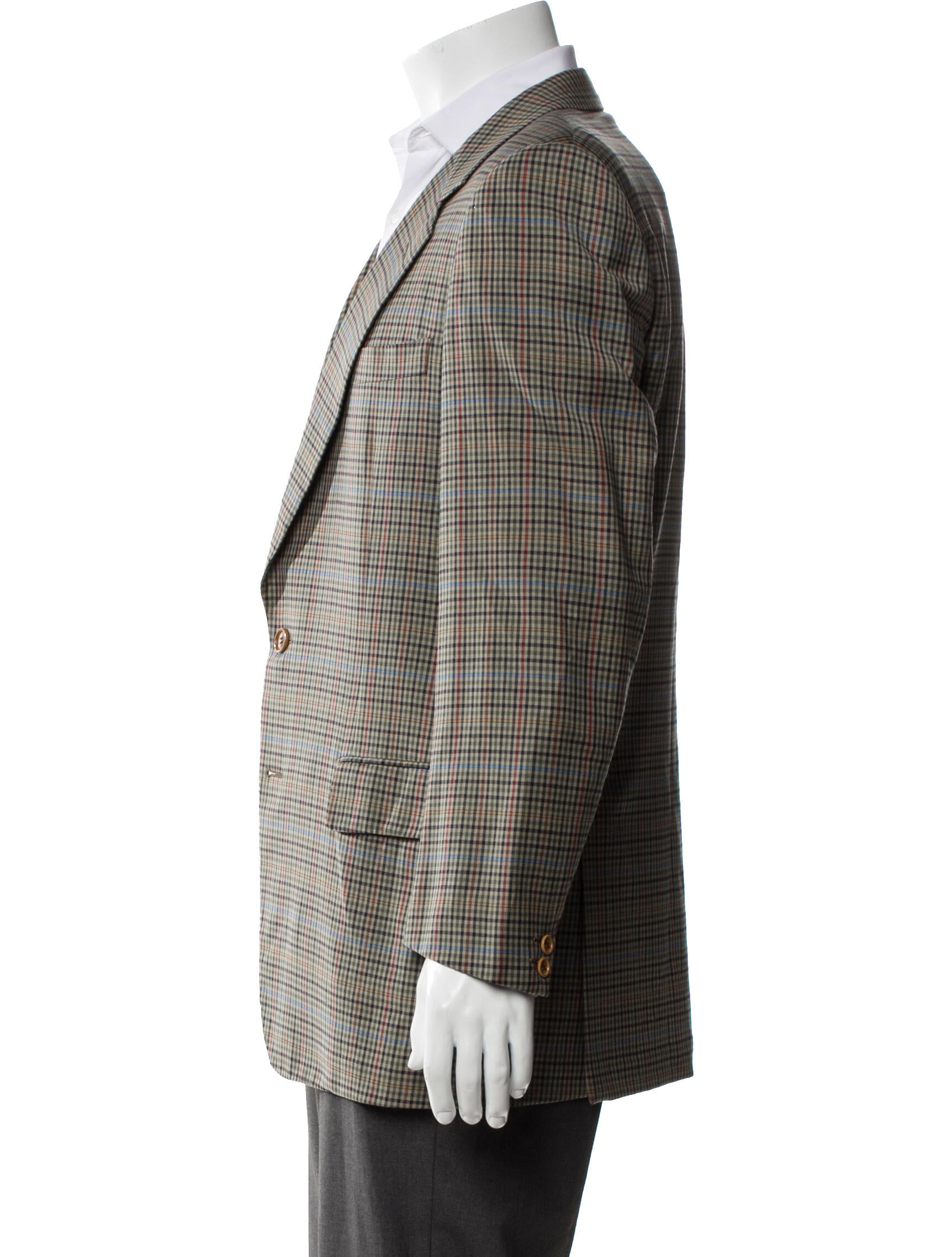 Burberry's Nova Check Pattern Wool Blazer