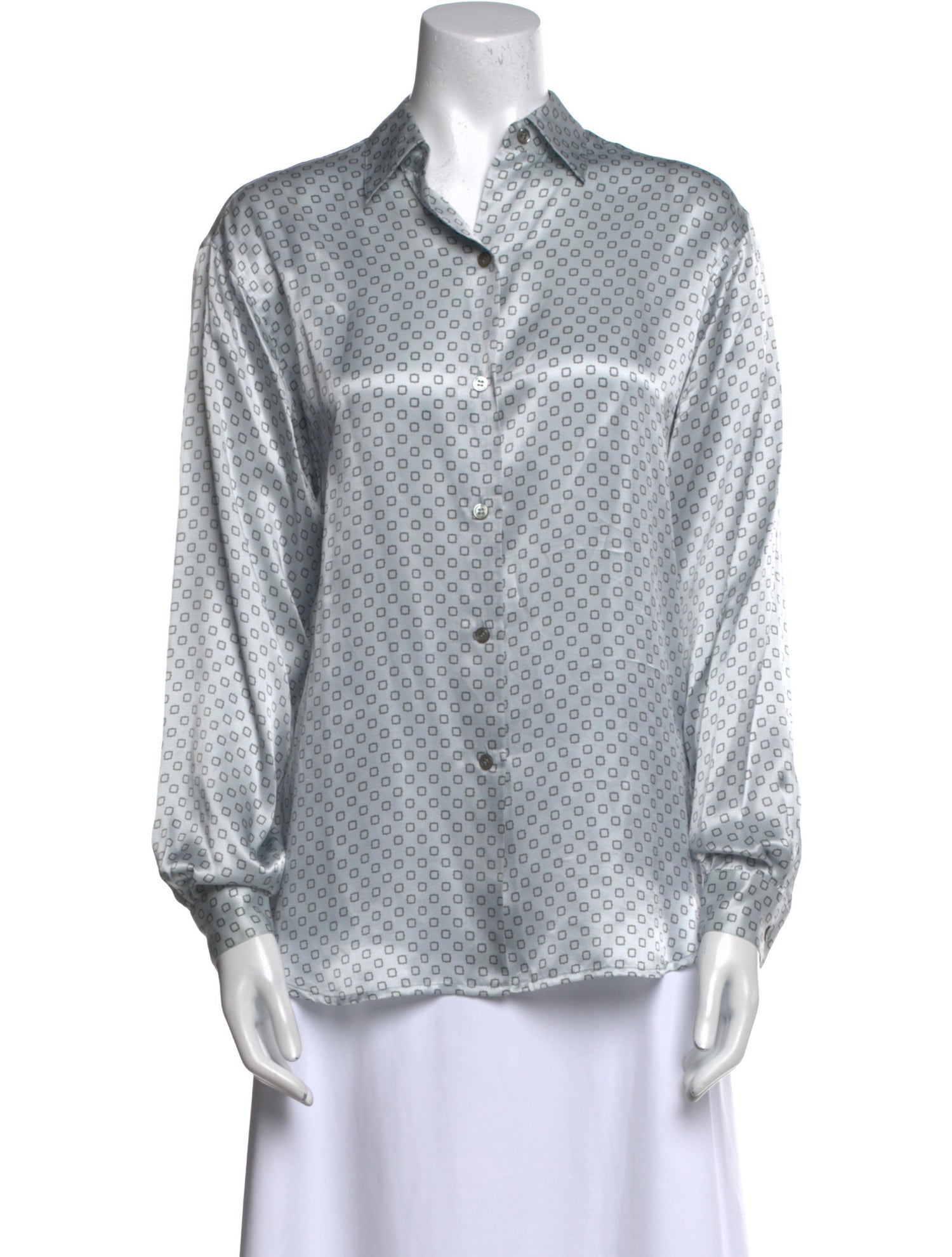 Burberry's Silk Printed Button-Up Top