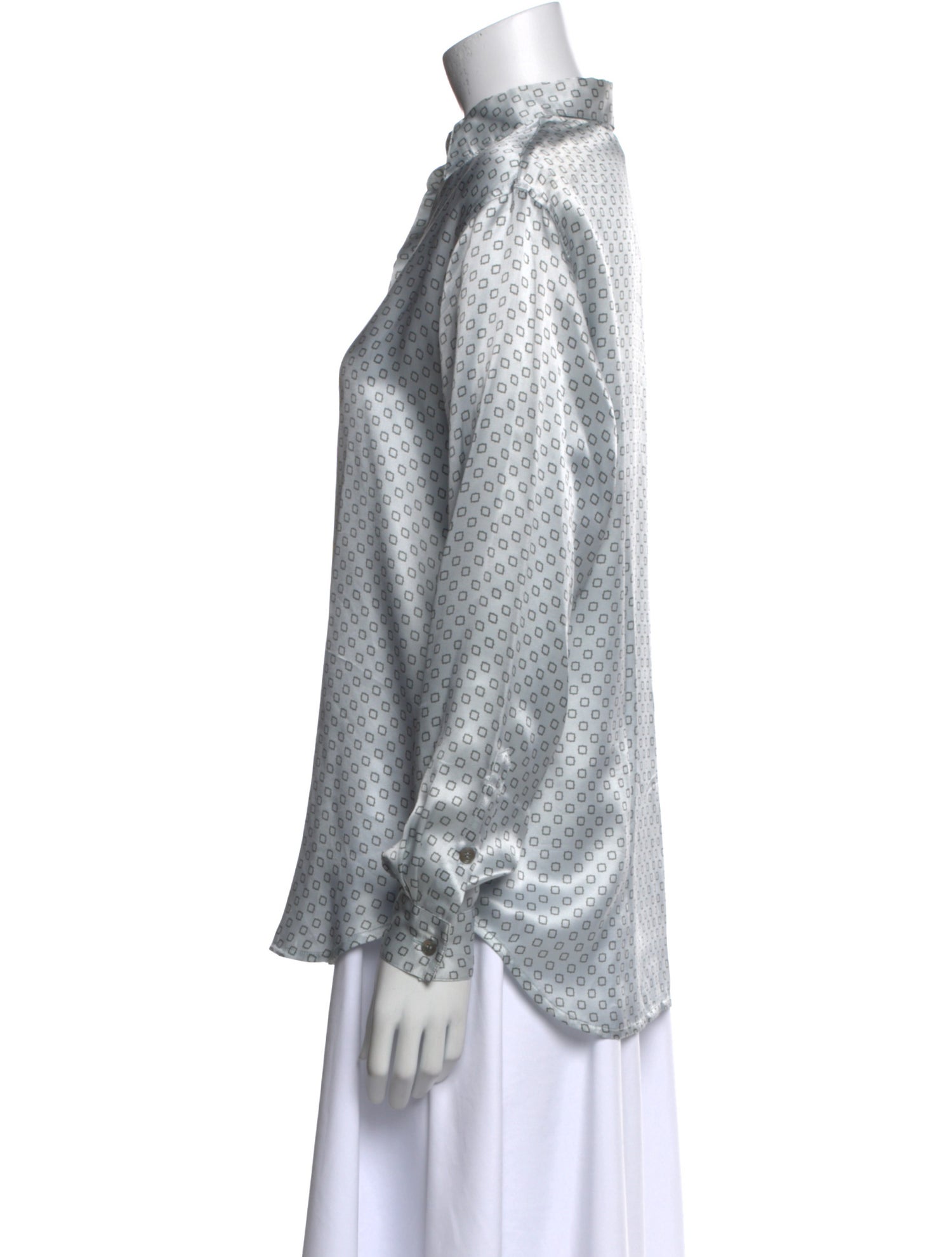 Burberry's Silk Printed Button-Up Top