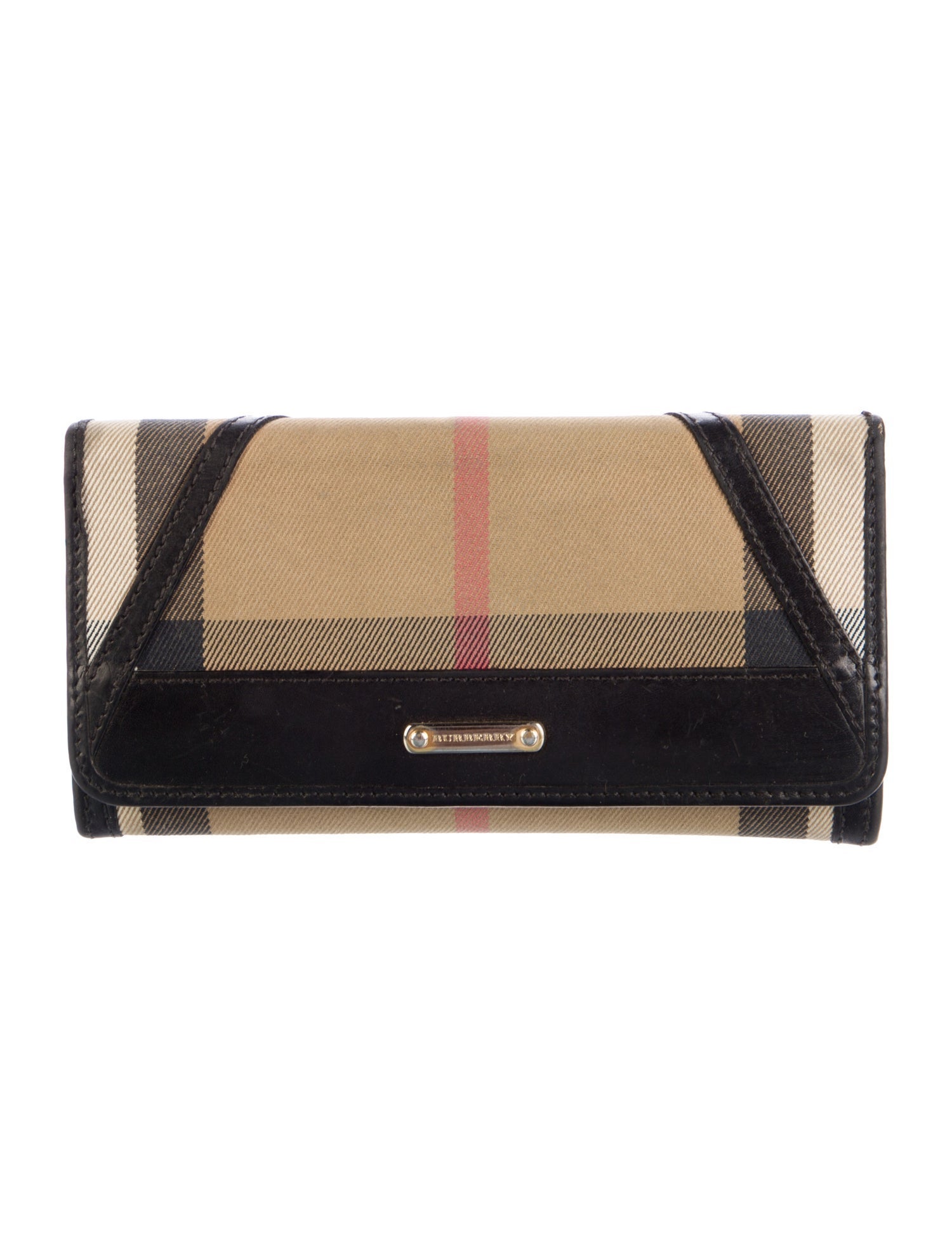 Burberry Exploded Check Pattern Canvas Continental Wallet