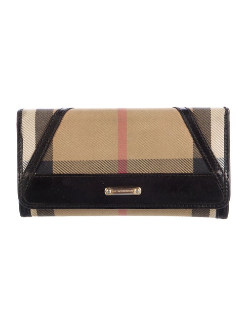 Burberry Exploded Check Pattern Canvas Continental Wallet