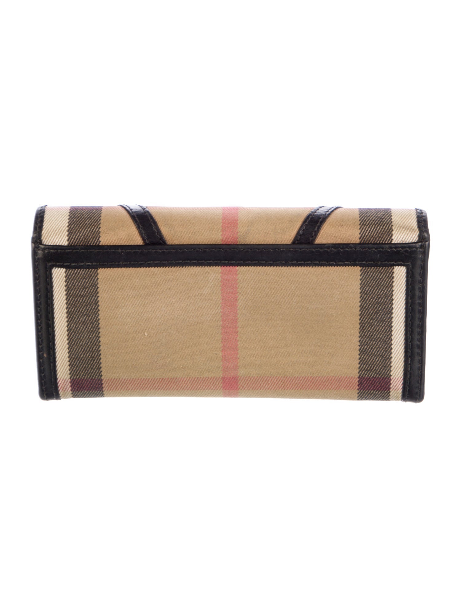 Burberry Exploded Check Pattern Canvas Continental Wallet
