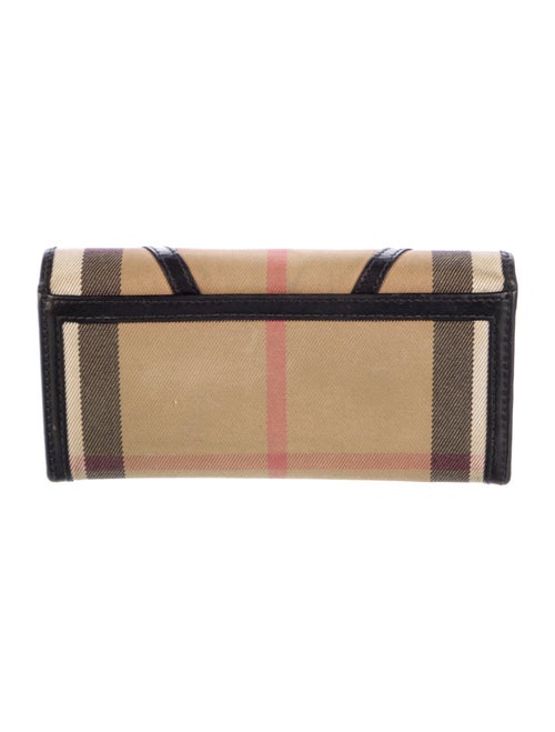 Burberry Exploded Check Pattern Canvas Continental Wallet