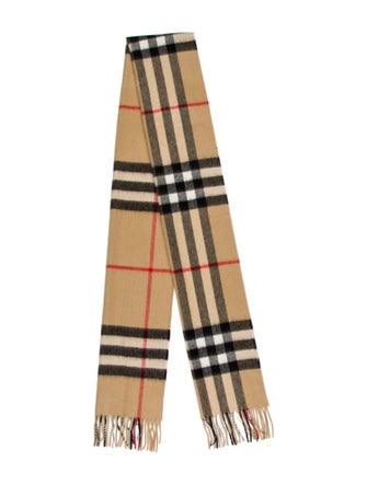 Burberry Cashmere Nova Check Pattern Scarf