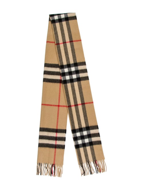 Burberry Cashmere Nova Check Pattern Scarf