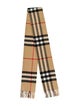 Burberry Cashmere Nova Check Pattern Scarf