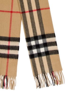 Burberry Cashmere Nova Check Pattern Scarf
