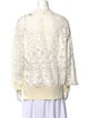 Burberry Lace Pattern Mock Neck Blouse