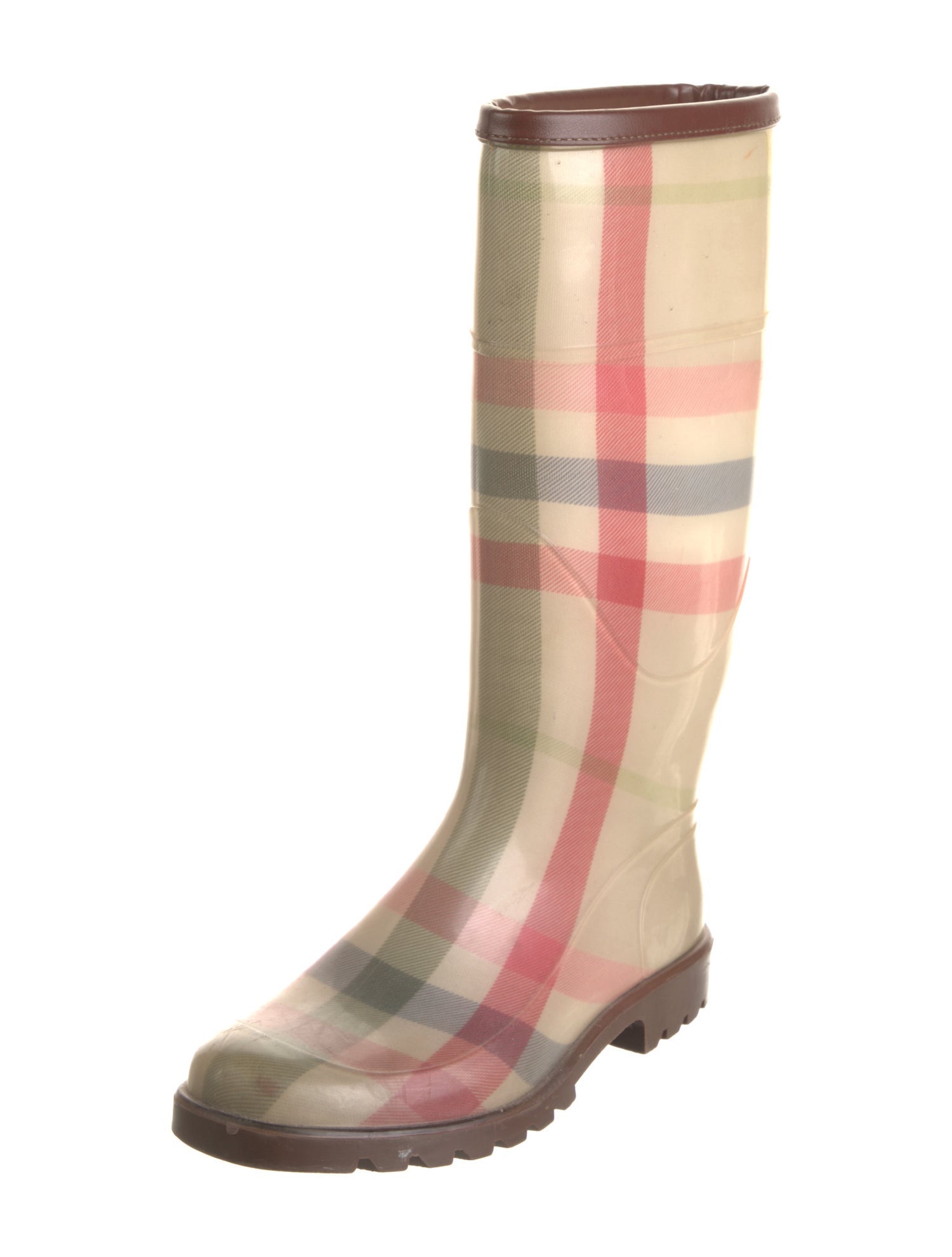 Burberry Exploded Check Pattern Rubber Rain Boots