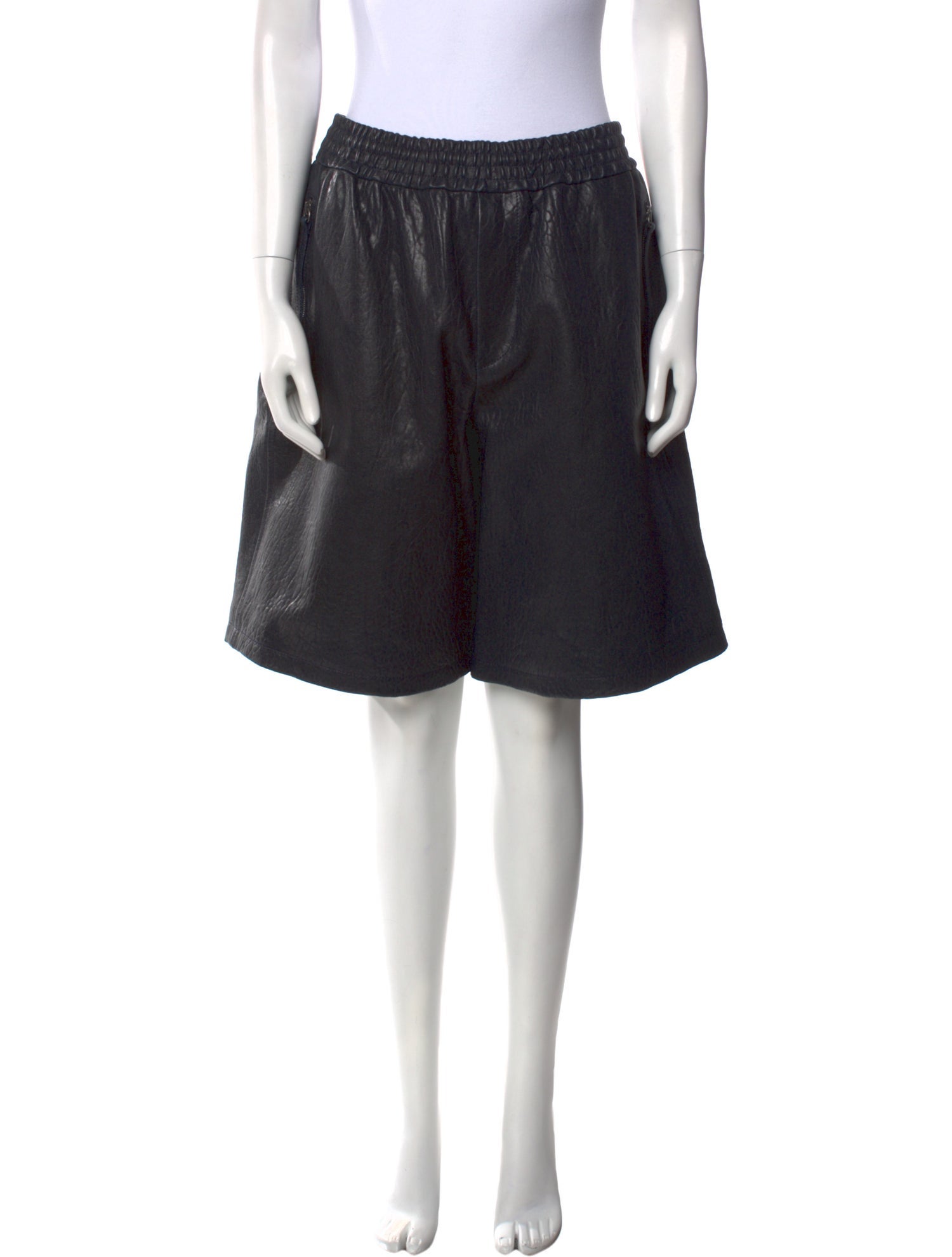 Burberry Leather Knee-Length Shorts