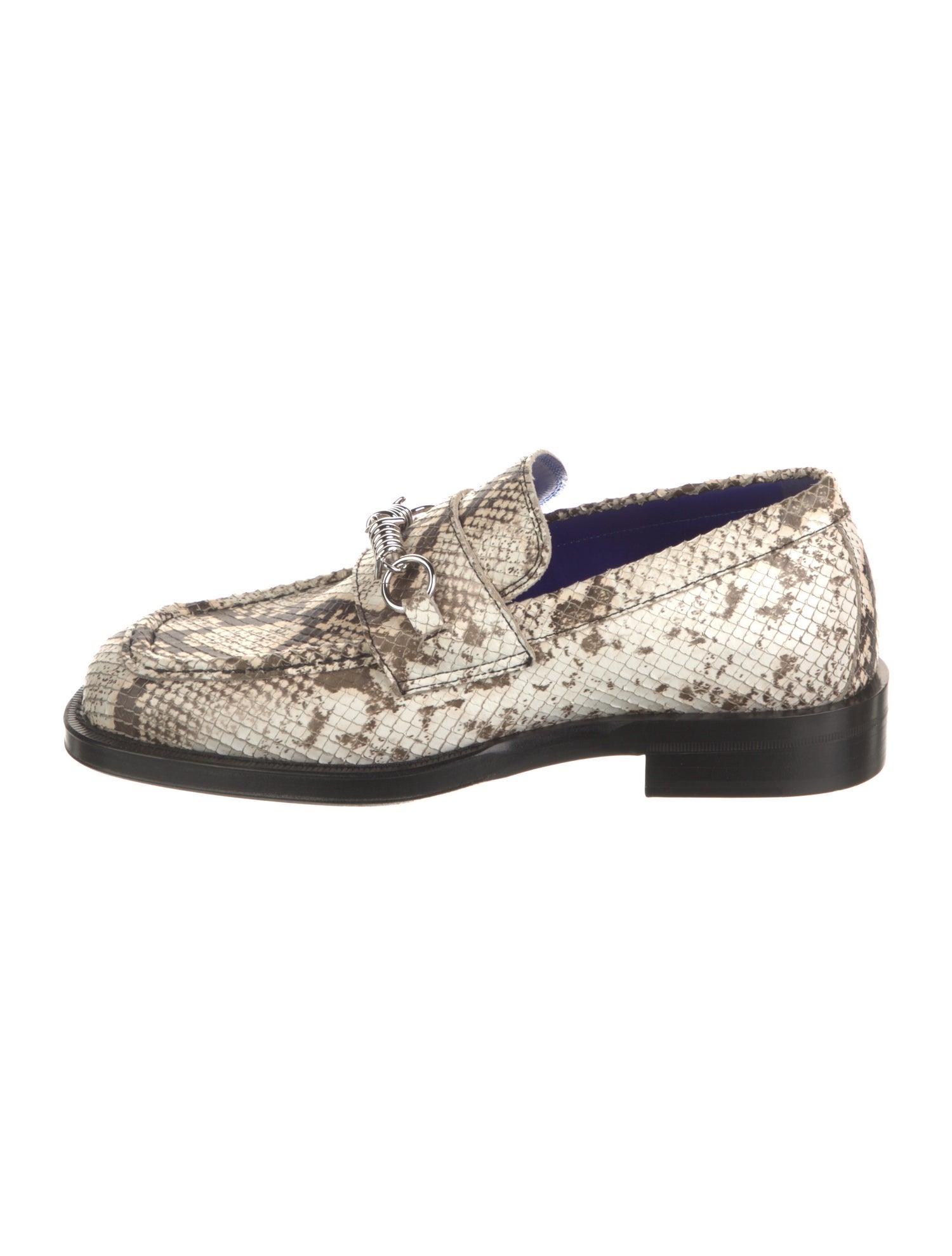 Burberry Snakeskin Animal Print Loafers