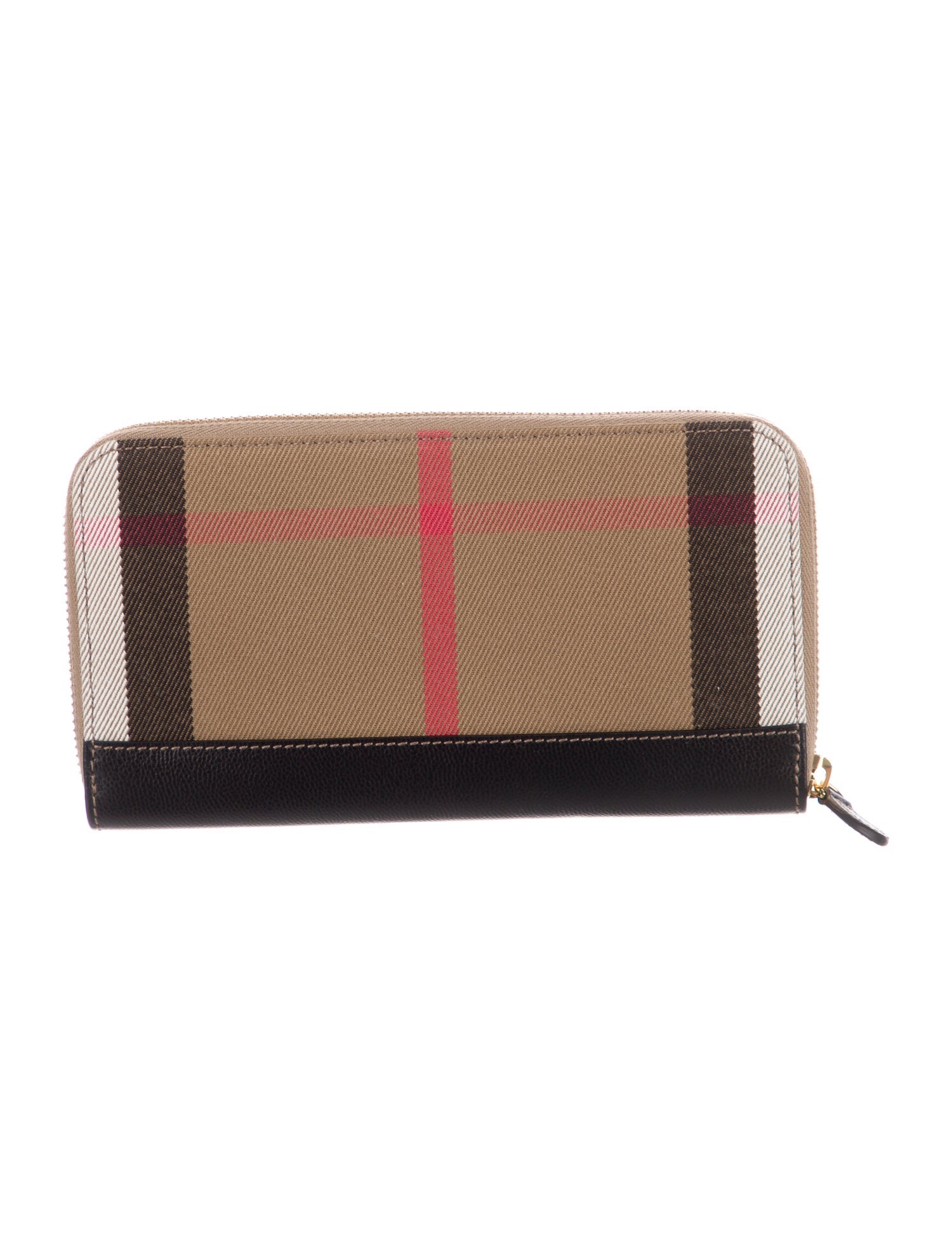Burberry Nova Check Pattern Canvas Continental Wallet