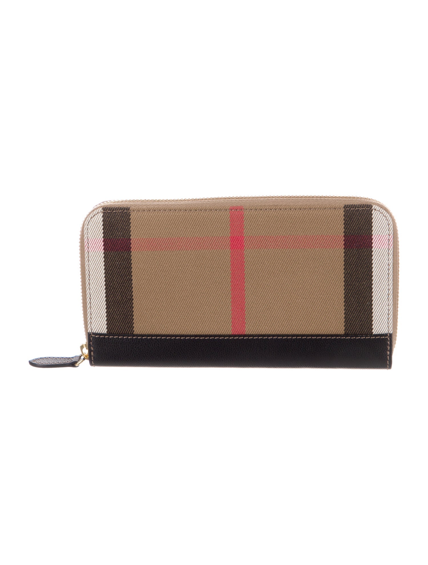 Burberry Nova Check Pattern Canvas Continental Wallet