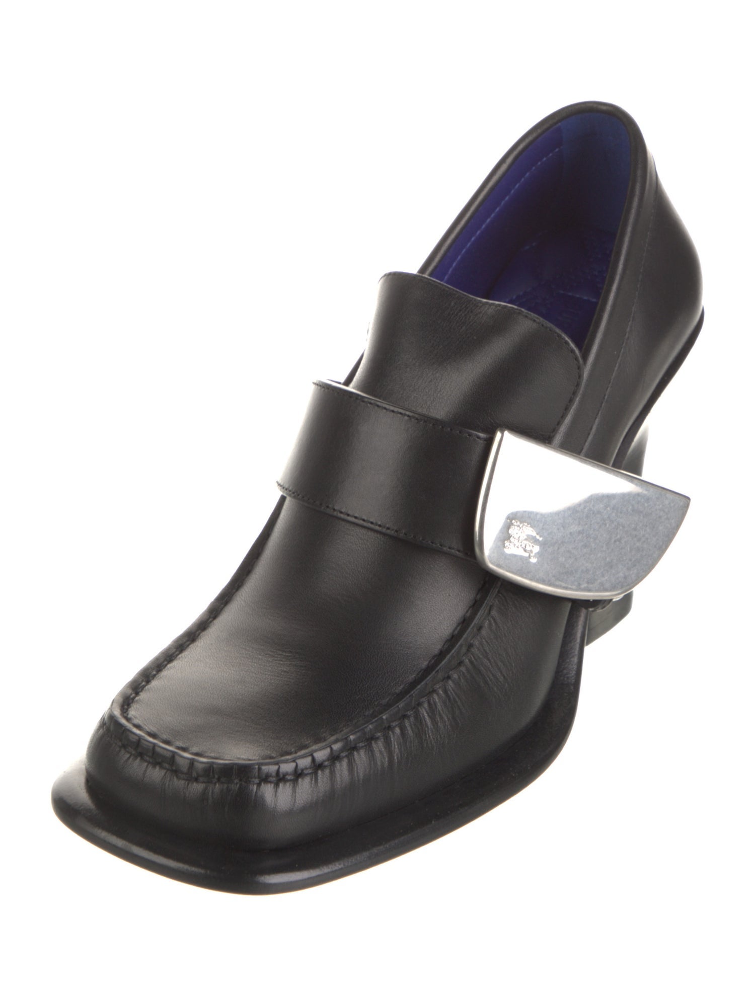 Burberry Leather Colorblock Pattern D'Orsay Pumps