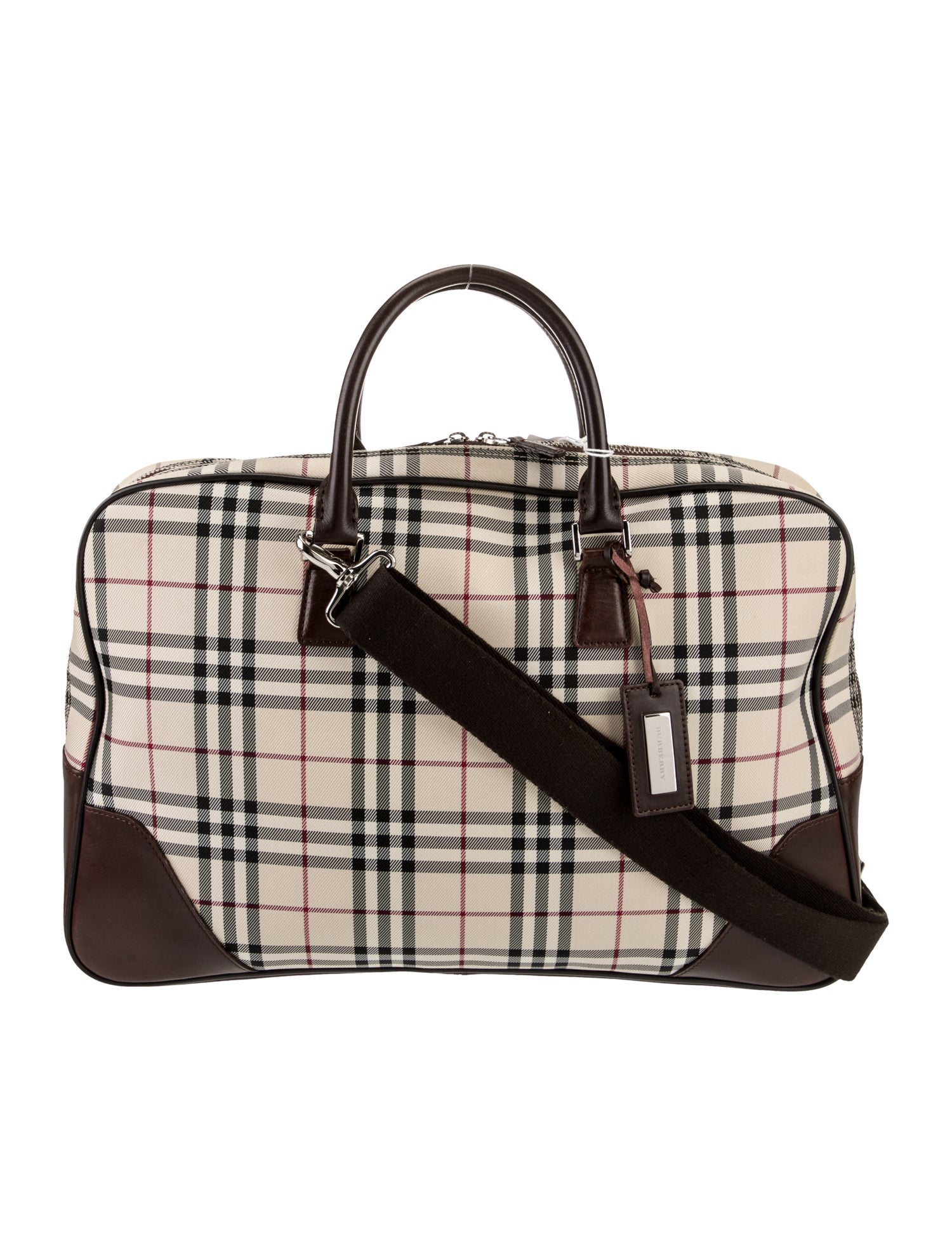 Burberry Leather Weekender Bag Medium