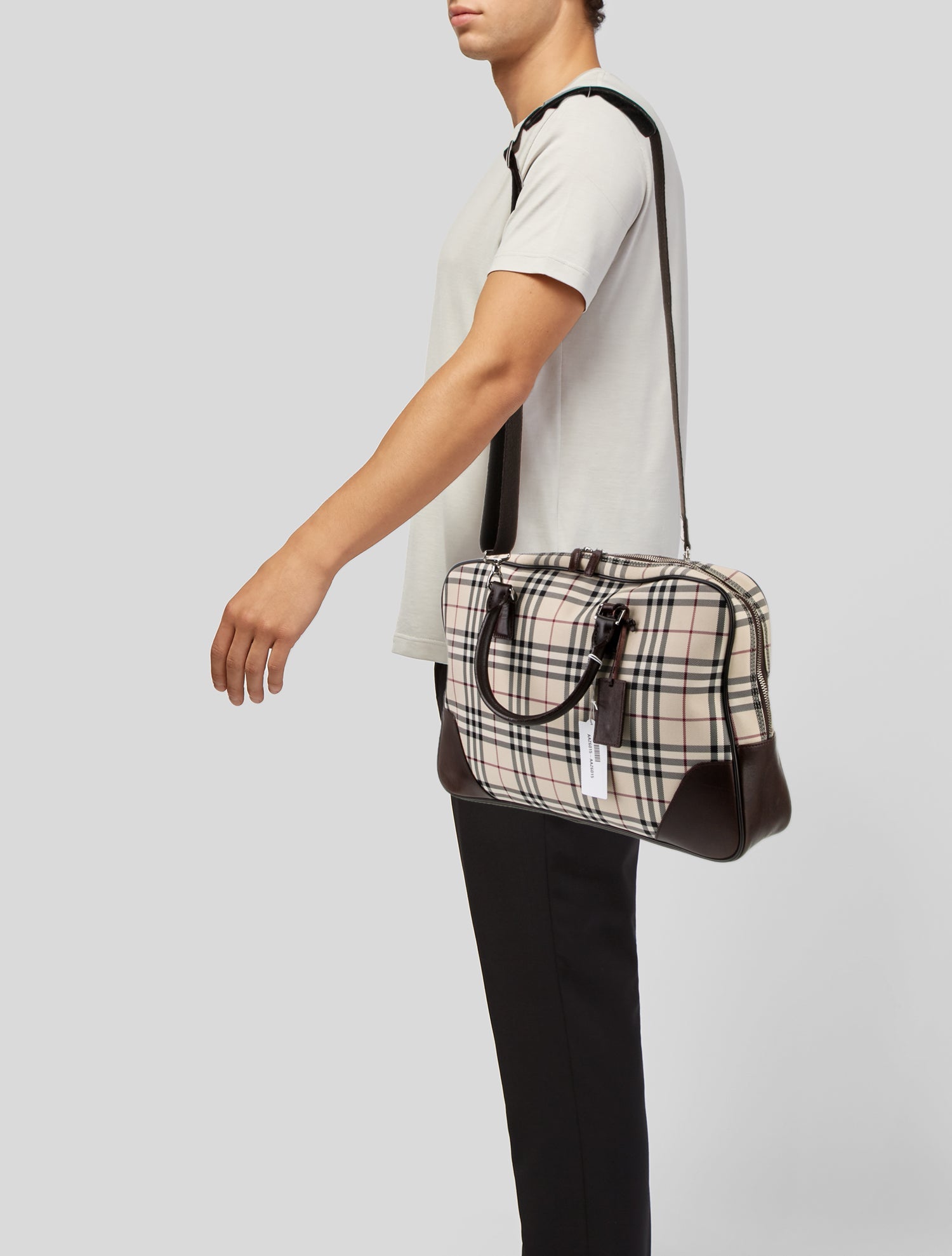 Burberry Leather Weekender Bag Medium