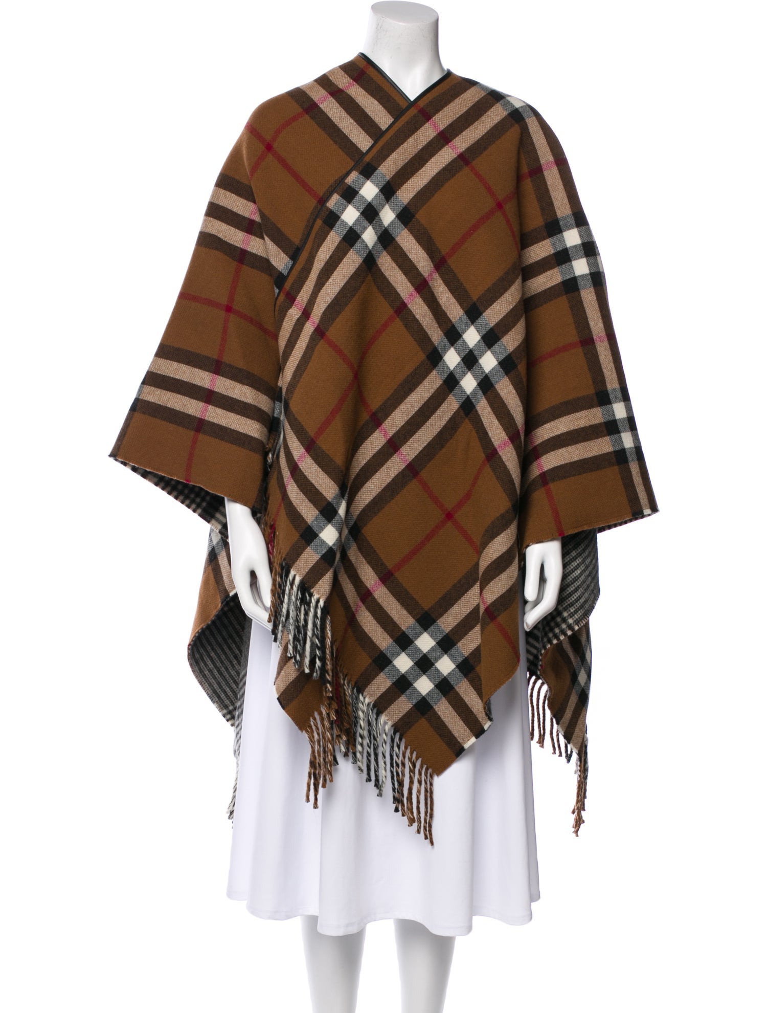 Burberry Wool Plaid Print Coat w/ Tags