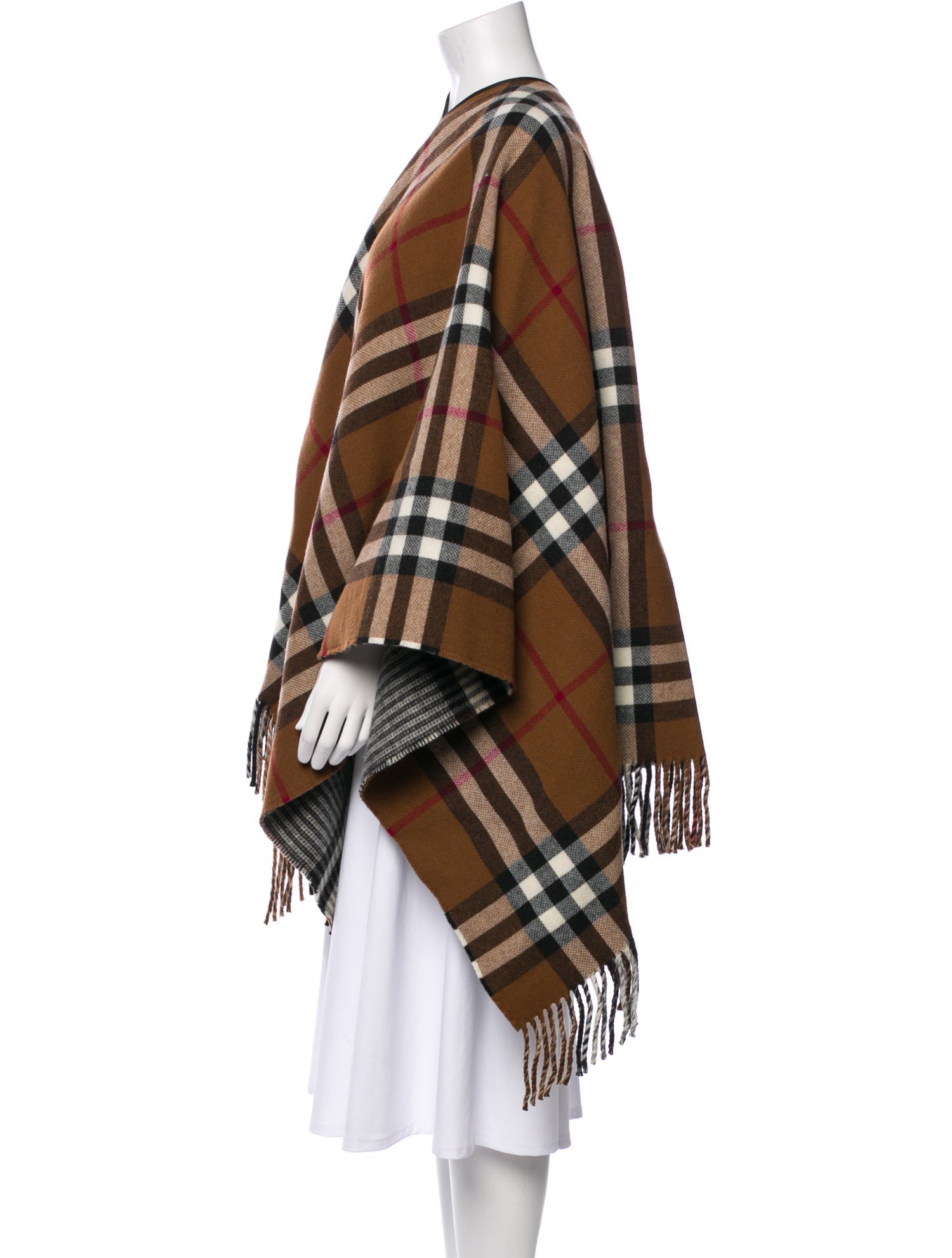 Burberry Wool Plaid Print Coat w/ Tags