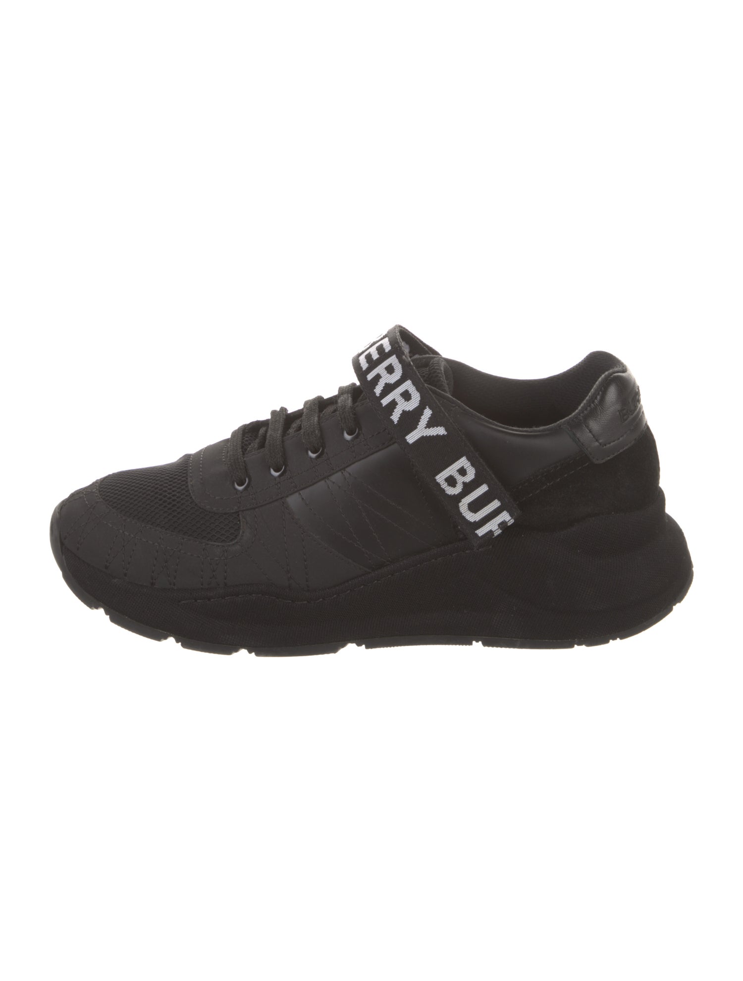 Burberry Leather Graphic Print Sneakers