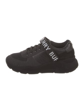 Burberry Leather Graphic Print Sneakers