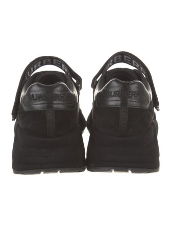 Burberry Leather Graphic Print Sneakers