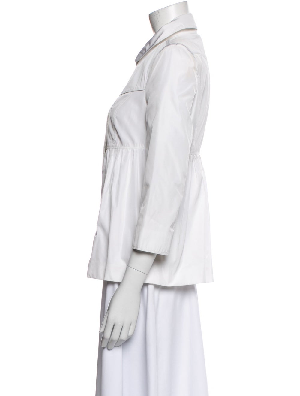 Burberry Jacket White Pointed Collar Patch Pocket… - image 2