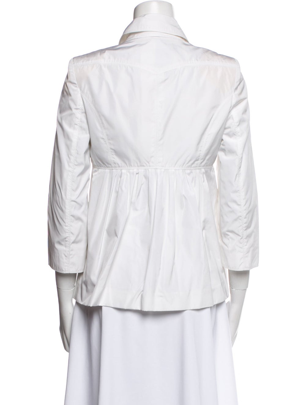 Burberry Jacket White Pointed Collar Patch Pocket… - image 3