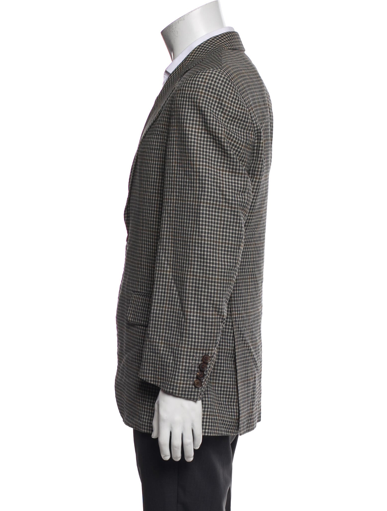 Burberry's Virgin Wool Plaid Print Blazer