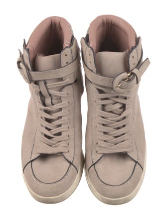 Burberry House Check Pattern Suede Sneakers