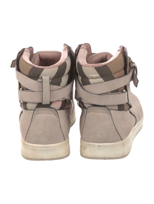 Burberry House Check Pattern Suede Sneakers