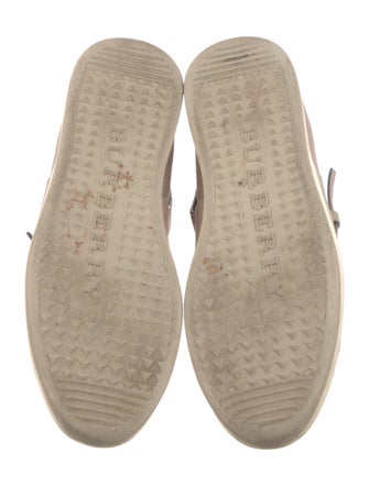 Burberry House Check Pattern Suede Sneakers