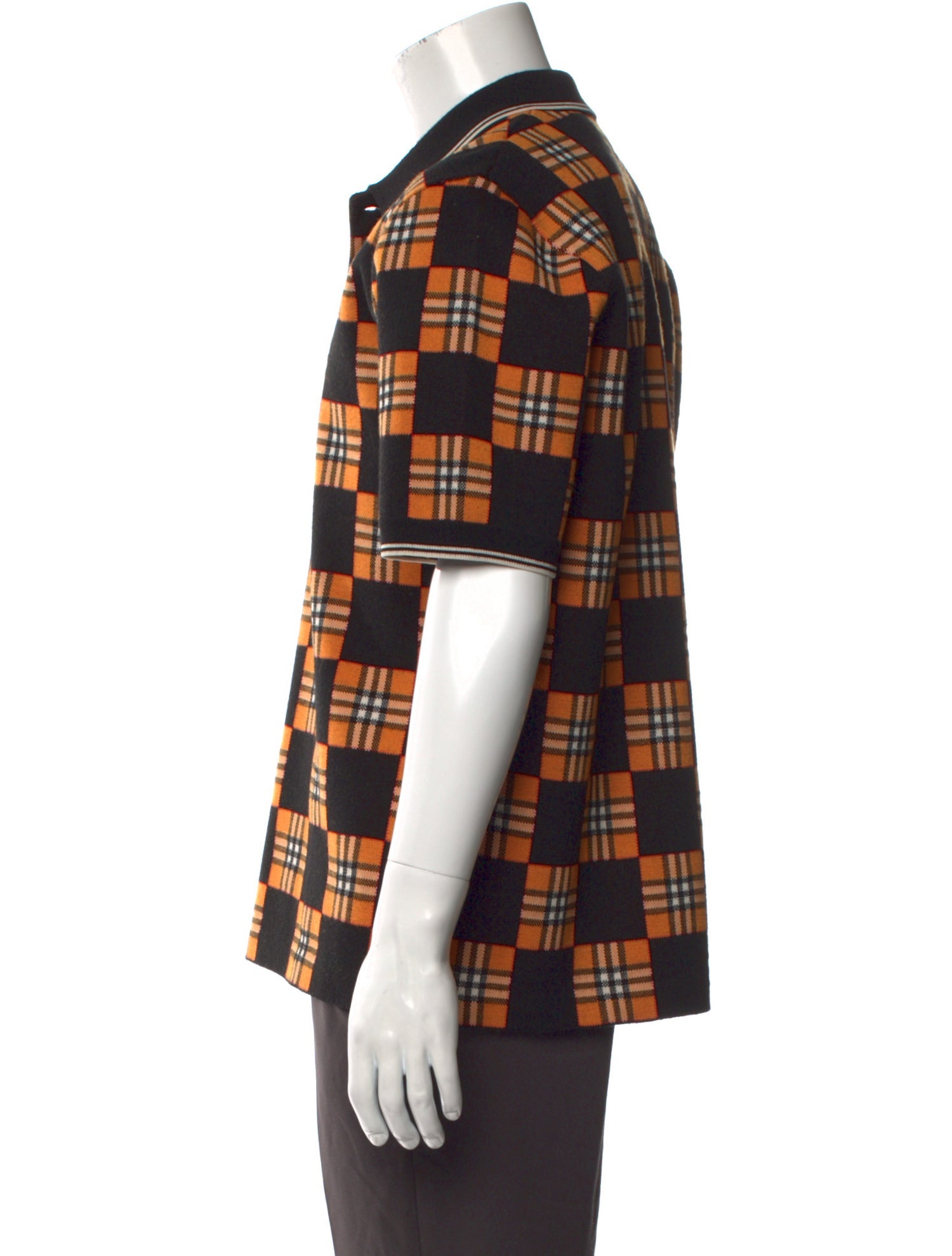 Burberry House Check Pattern Wool Polo Shirt