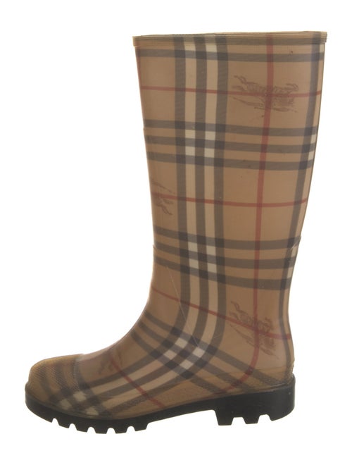 Burberry House Check Pattern Rubber Rain Boots
