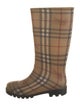 Burberry House Check Pattern Rubber Rain Boots