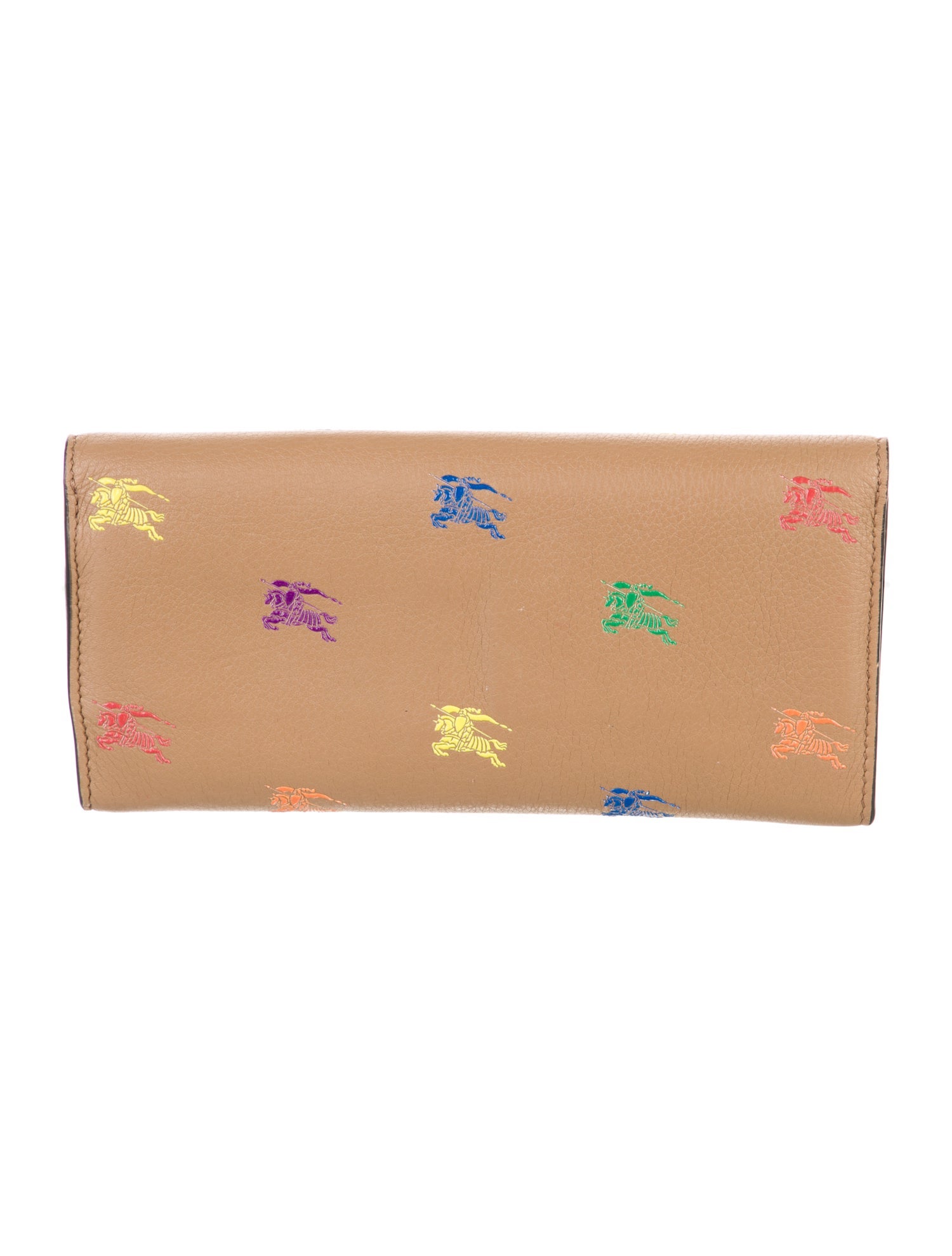 Burberry Leather Printed Continental Wallet