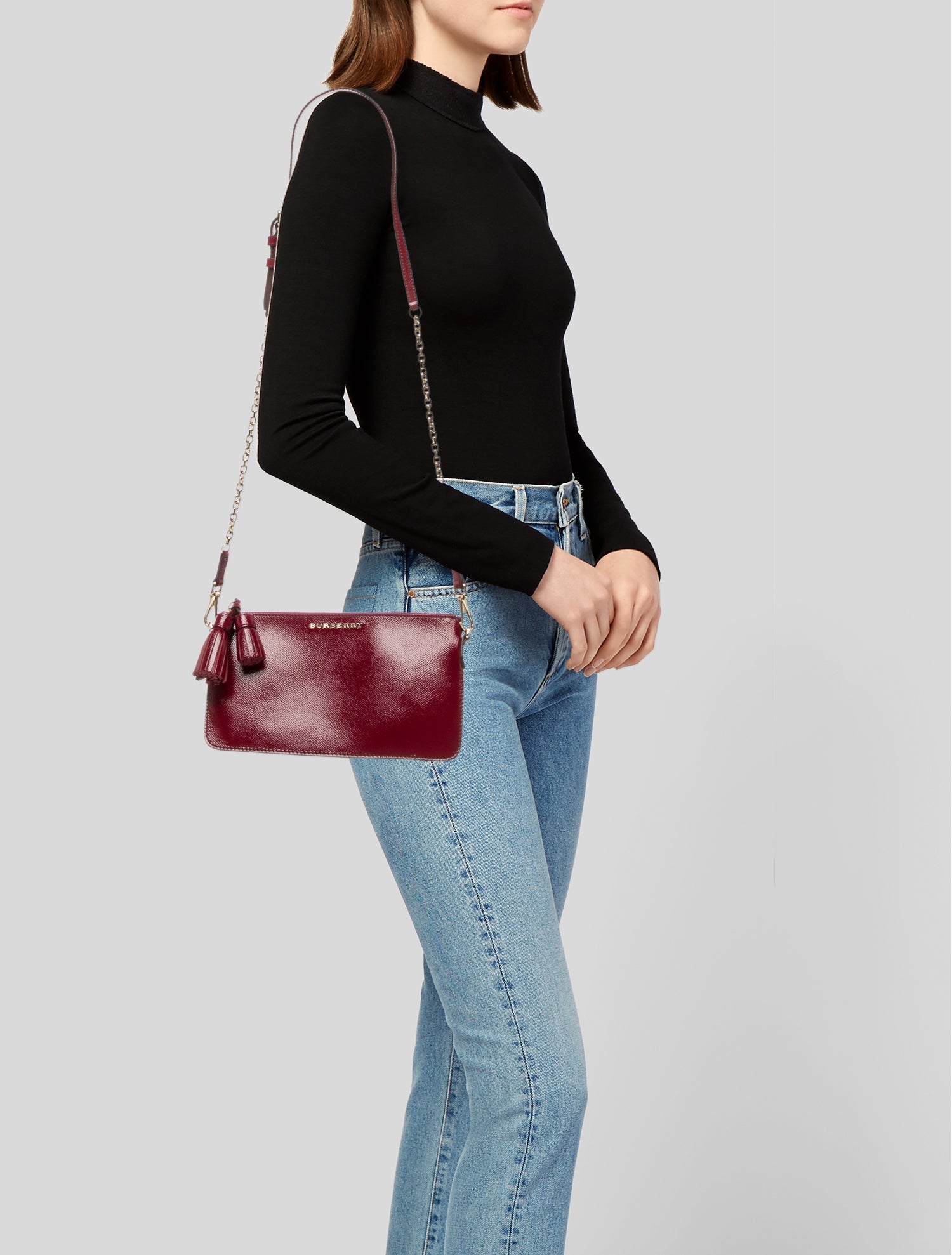 Burberry Patent Leather Crossbody Bag