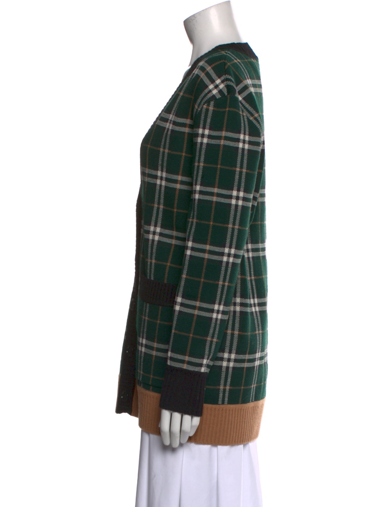 Burberry Merino Wool Plaid Print Sweater