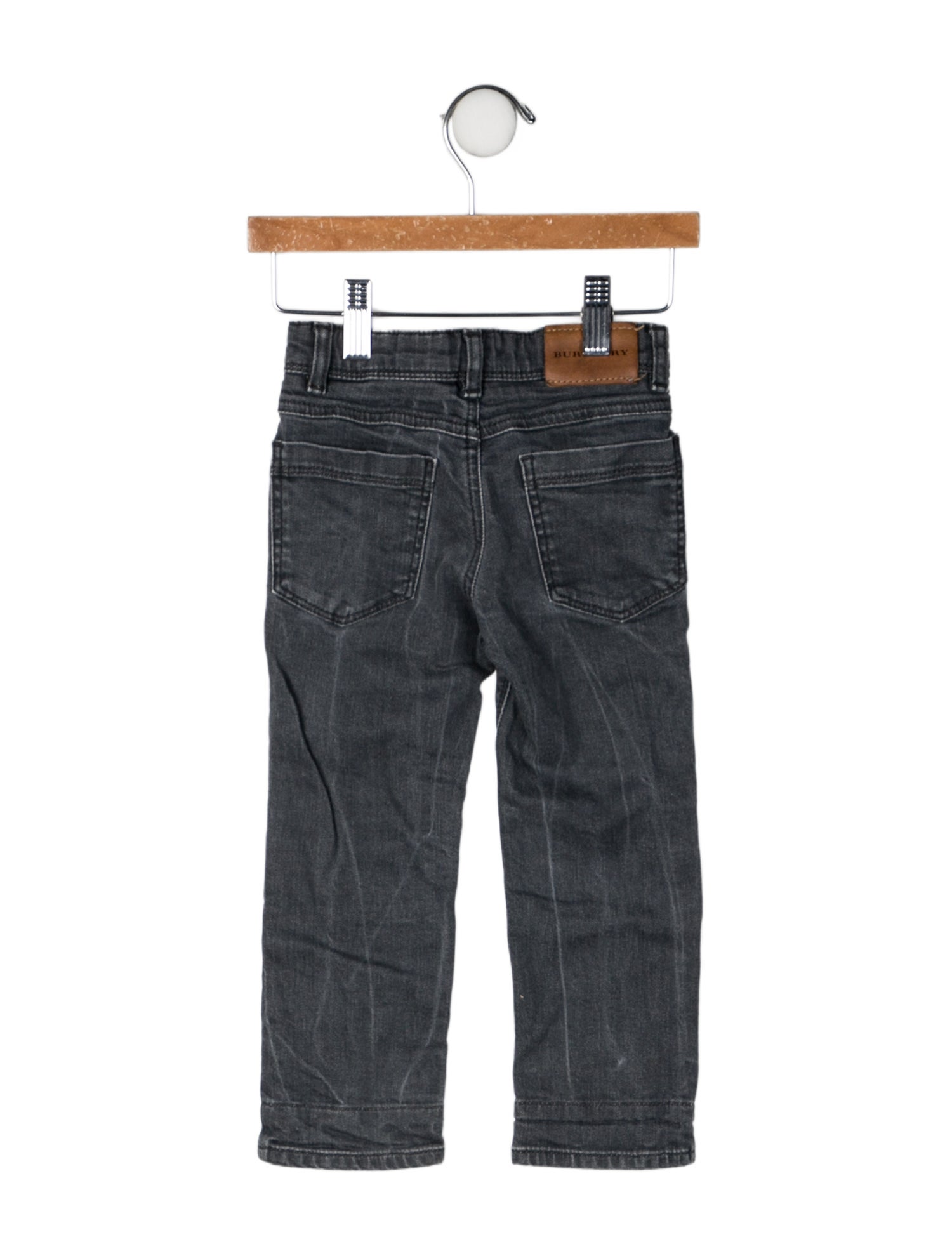 Burberry Solid Flat Front Jeans