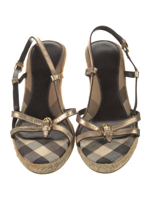 Burberry Leather Printed Espadrilles