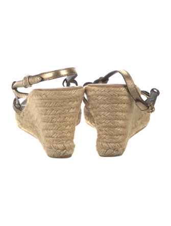 Burberry Leather Printed Espadrilles