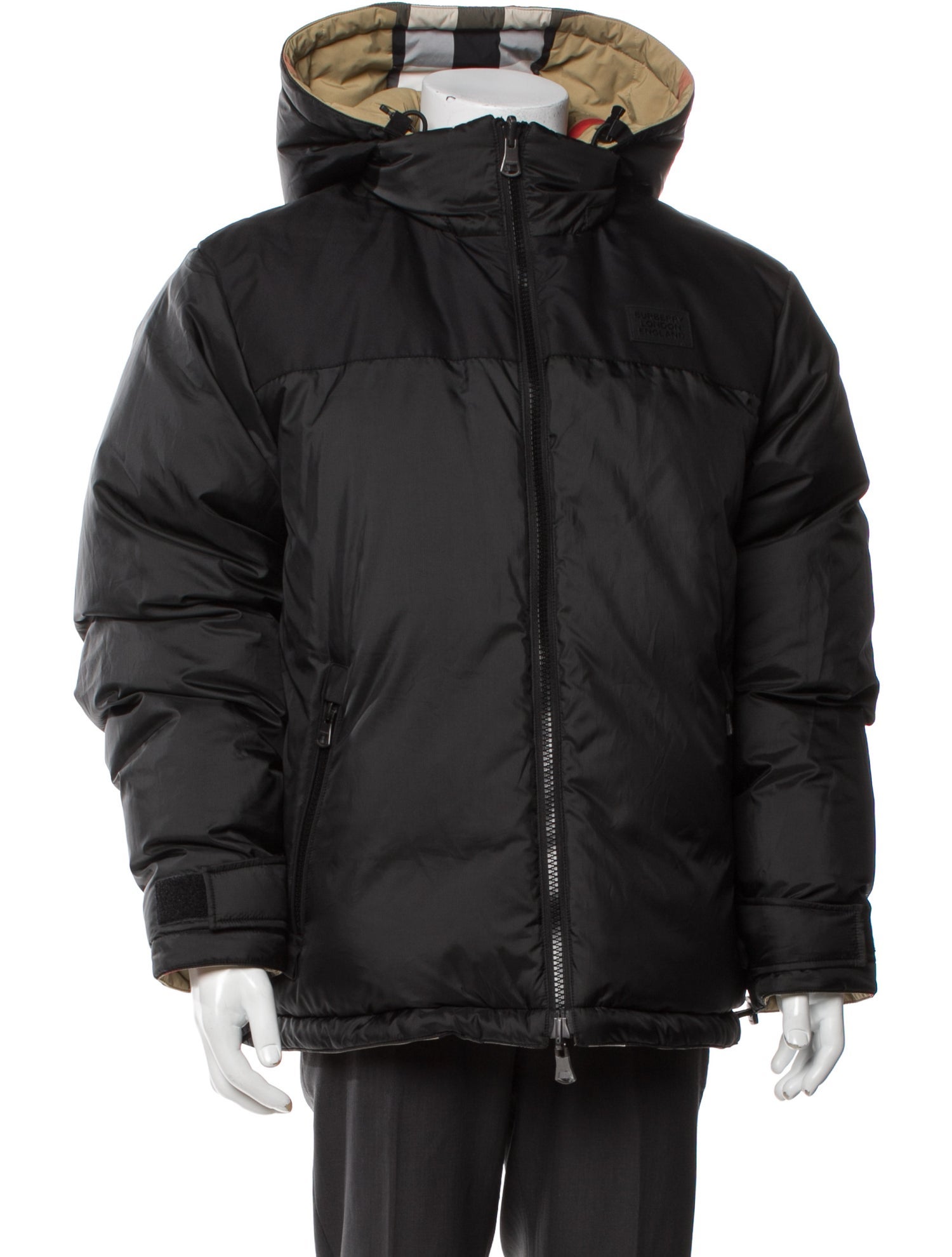 Burberry House Check Pattern Puffer Coat