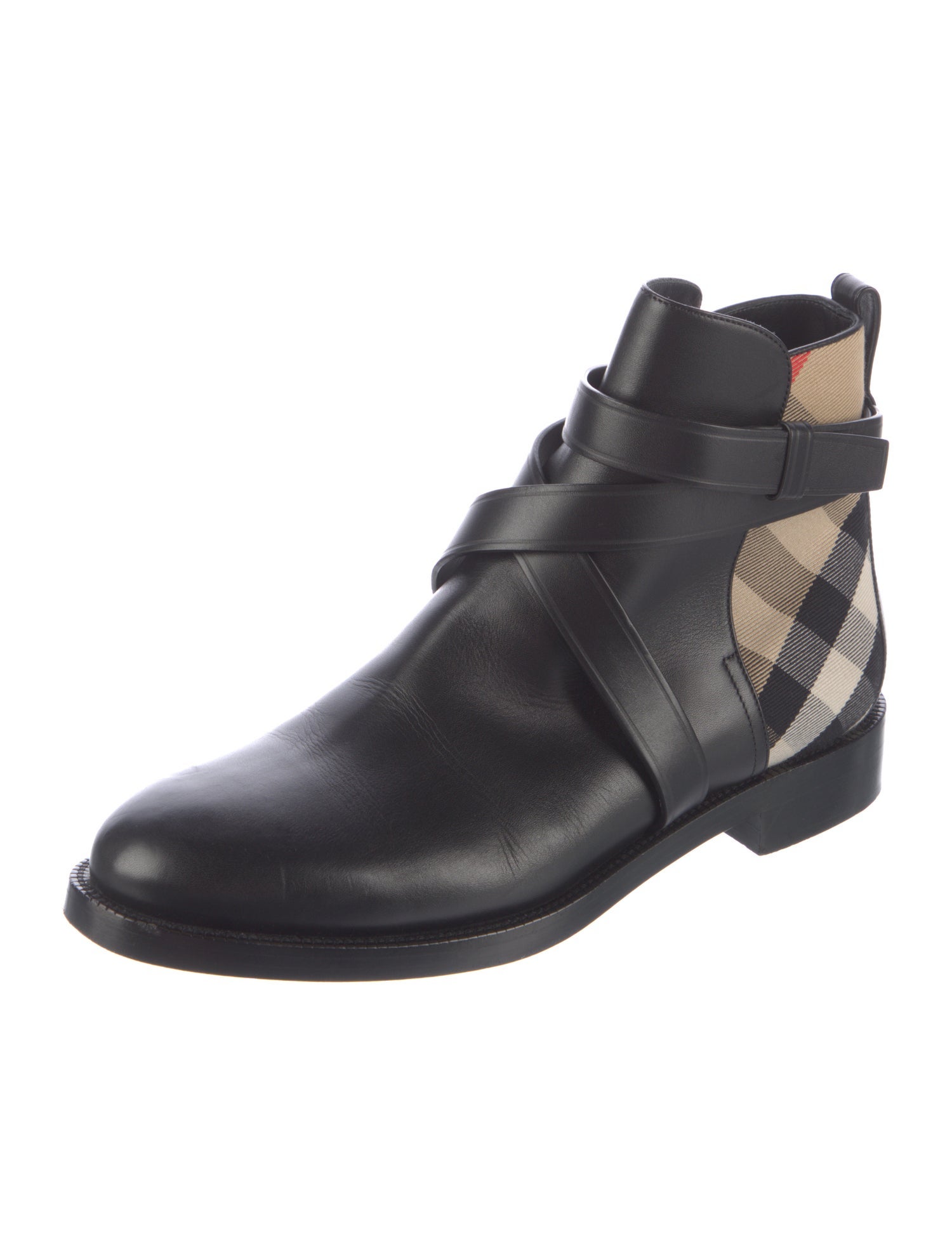 Burberry Leather Printed Chelsea Boots
