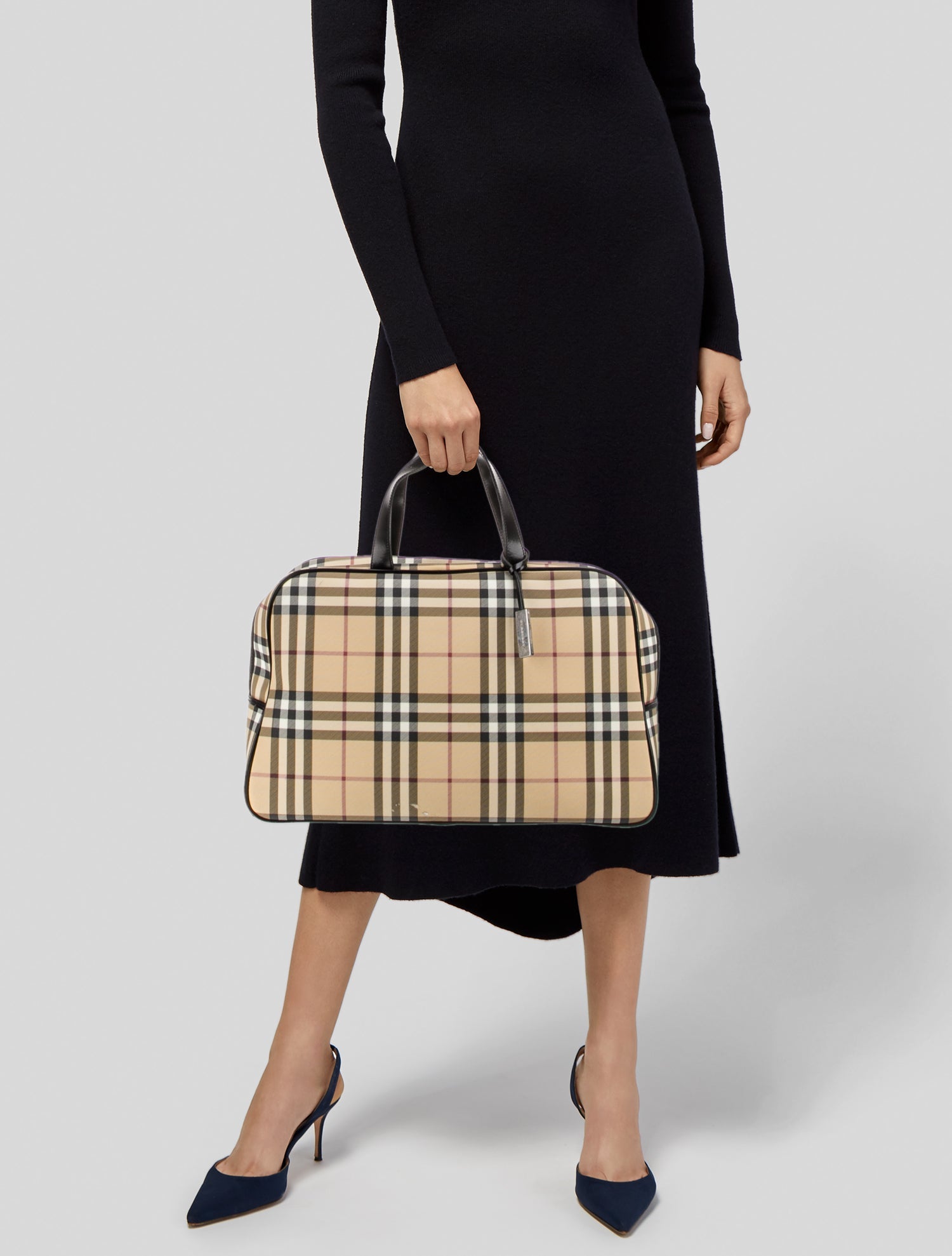 Burberry Nova Check Top Handle Bag