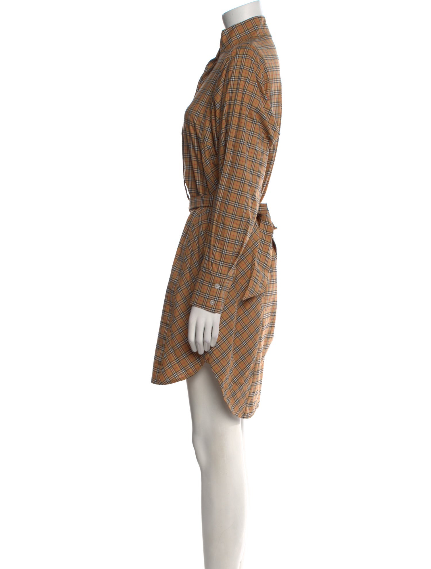 Burberry Plaid Print Mini Dress