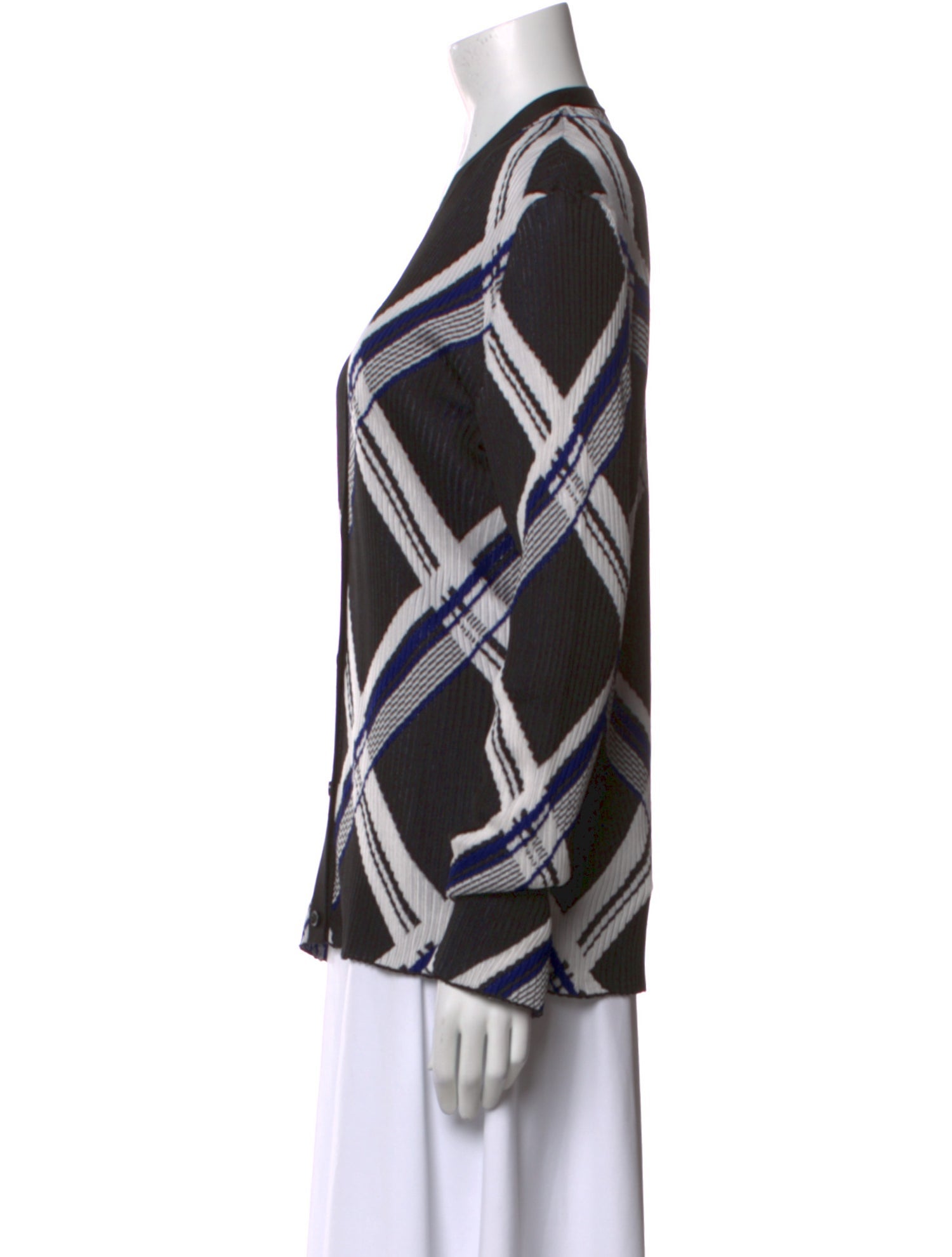 Burberry Silk Plaid Print Sweater