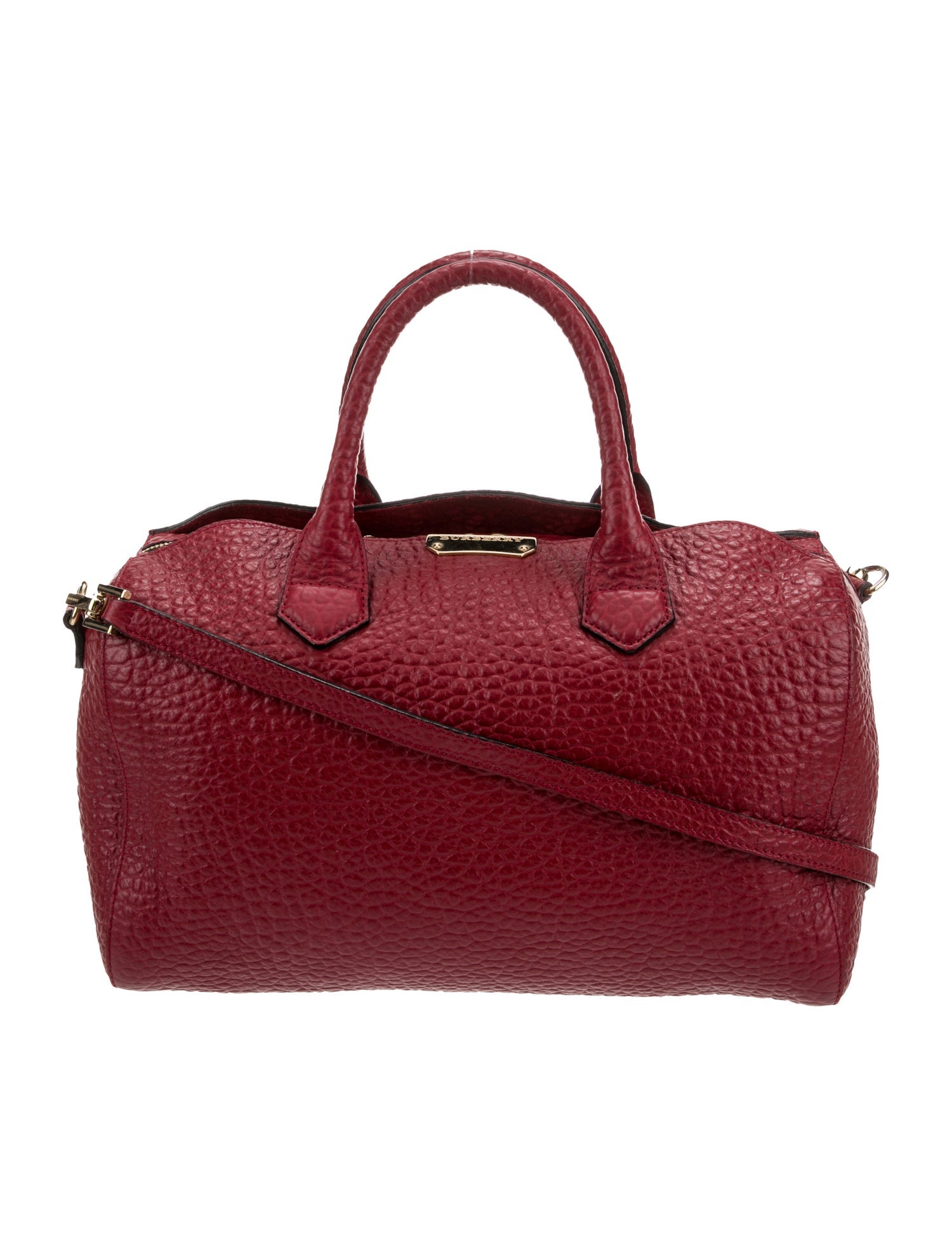 Burberry Calf Leather Top Handle Bag