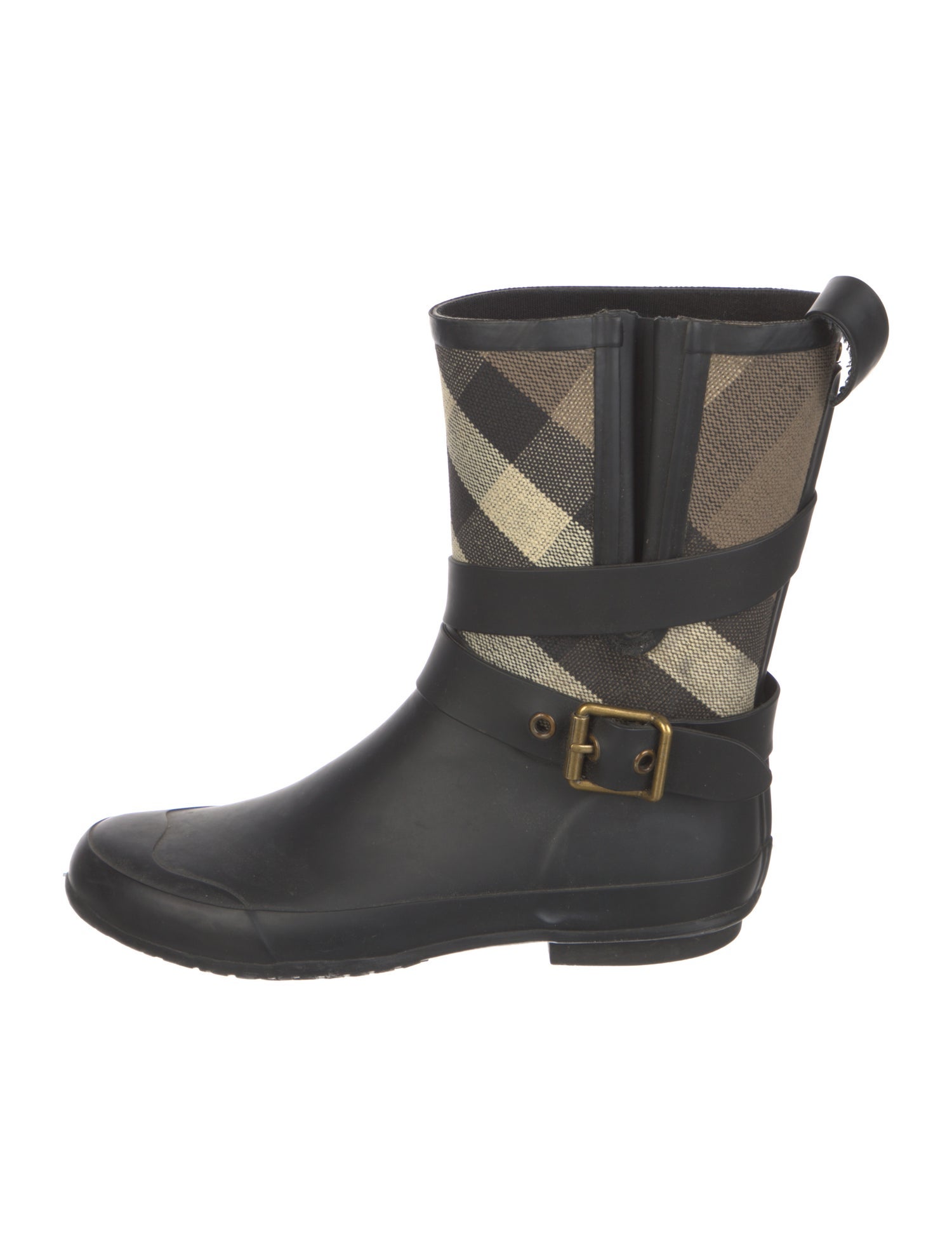 Burberry Exploded Check Pattern Rubber Rain Boots