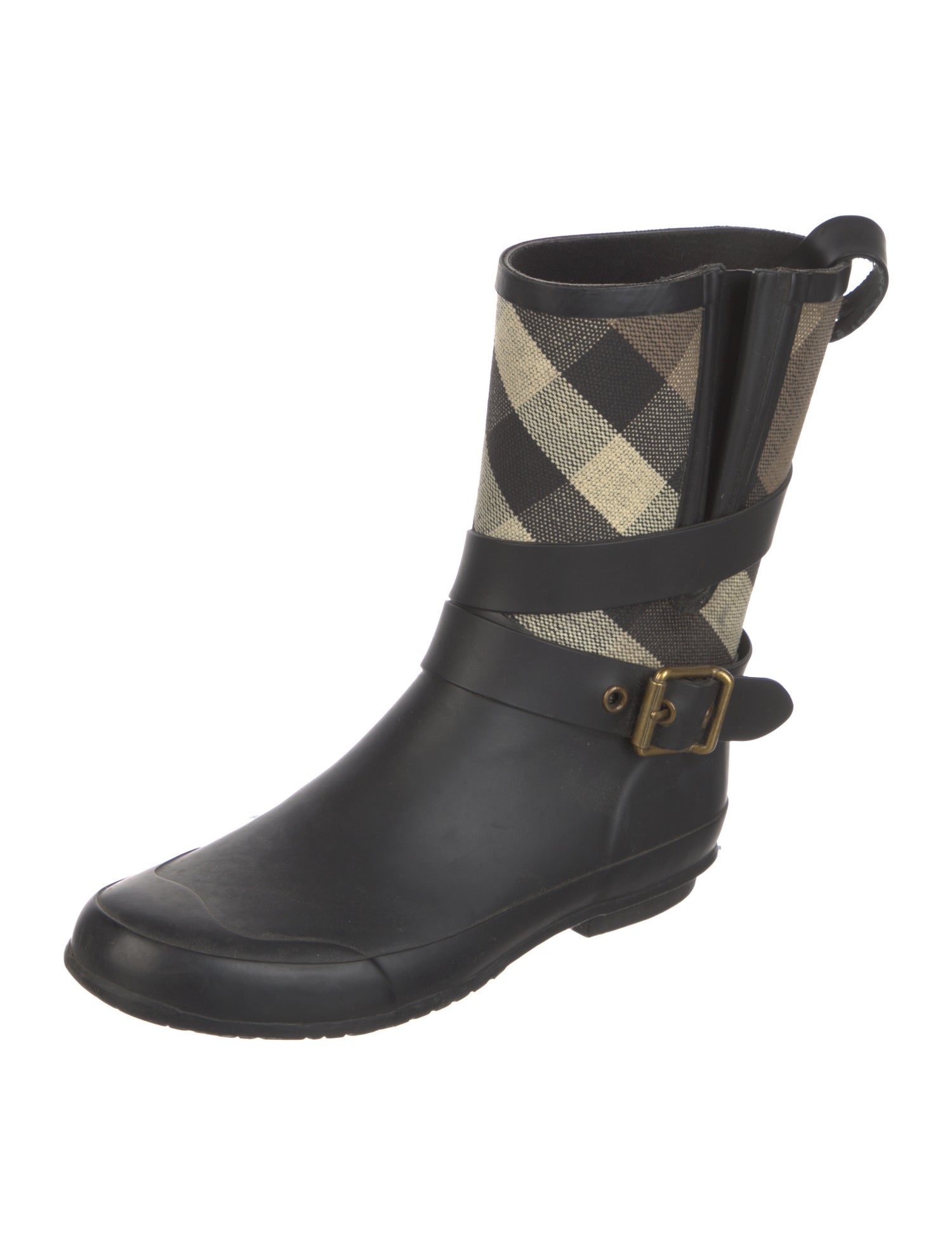 Burberry Exploded Check Pattern Rubber Rain Boots